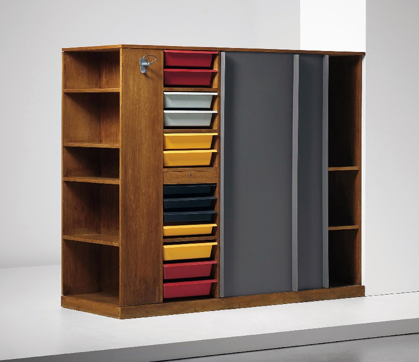 charlotte perriand wardrobe corbusier 50s