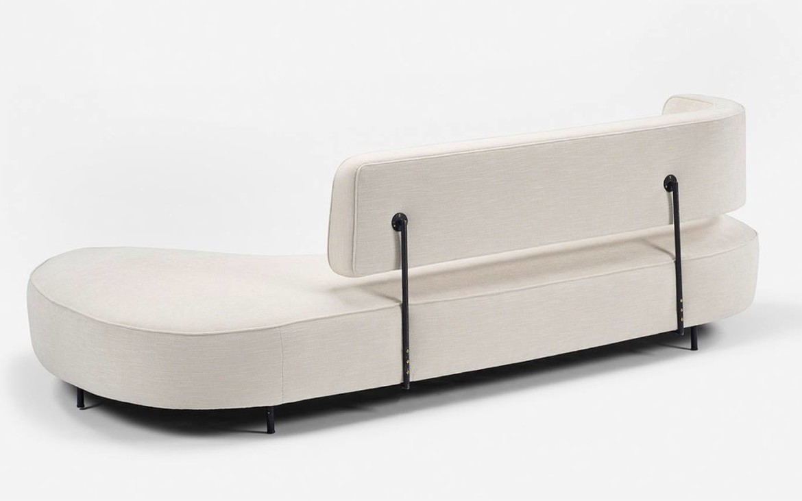 Sofa designed by Taichiro Nakai in 1954. Photo: Ross Floyd for Wright