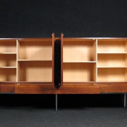 Rosewood double cabinet interior Waeckerlin modern Behr German 50s