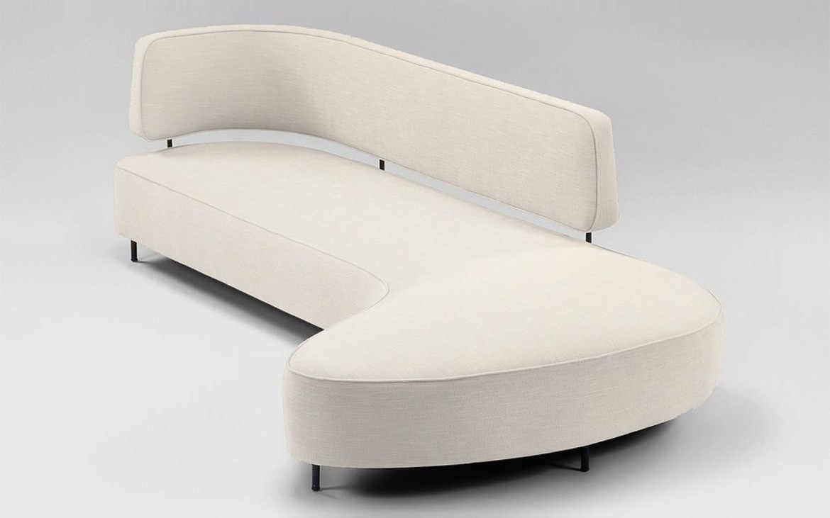 Sofa designed by Taichiro Nakai in 1954. Photo: Ross Floyd for Wright