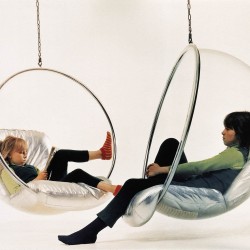 Eero Aarnio bubble chair lucite plastic hanging clear pop modern