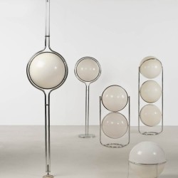 Garrault Delord light white chrome 70s modern pop