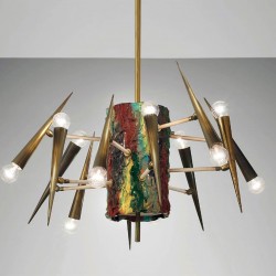 Leoncillo Leonardi ceiling light glazed ceramic