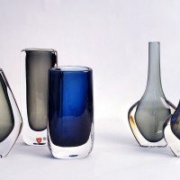 Nils Landberg Orrefors scandinavian glass