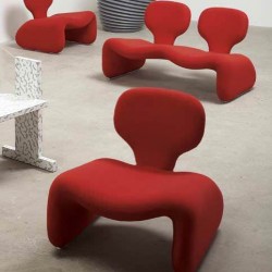 Mourgue Djinn Chair Airborne red modern pop