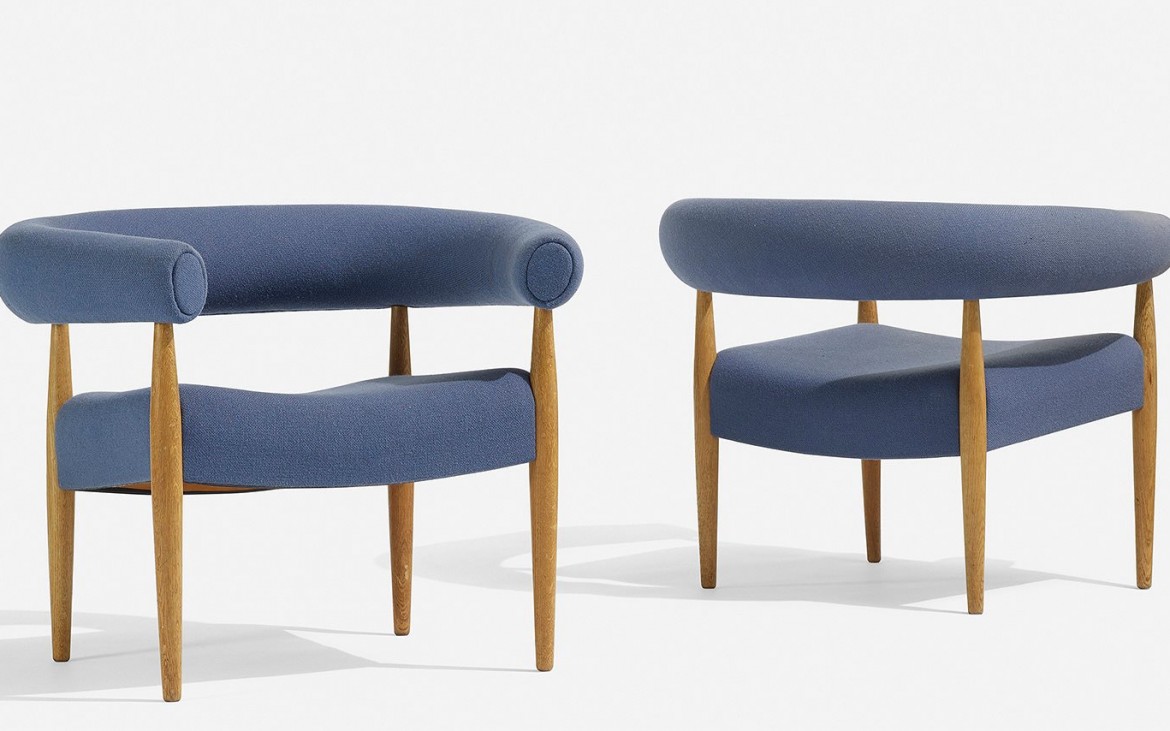 ring chair kolds nanna ditzel 50s blue