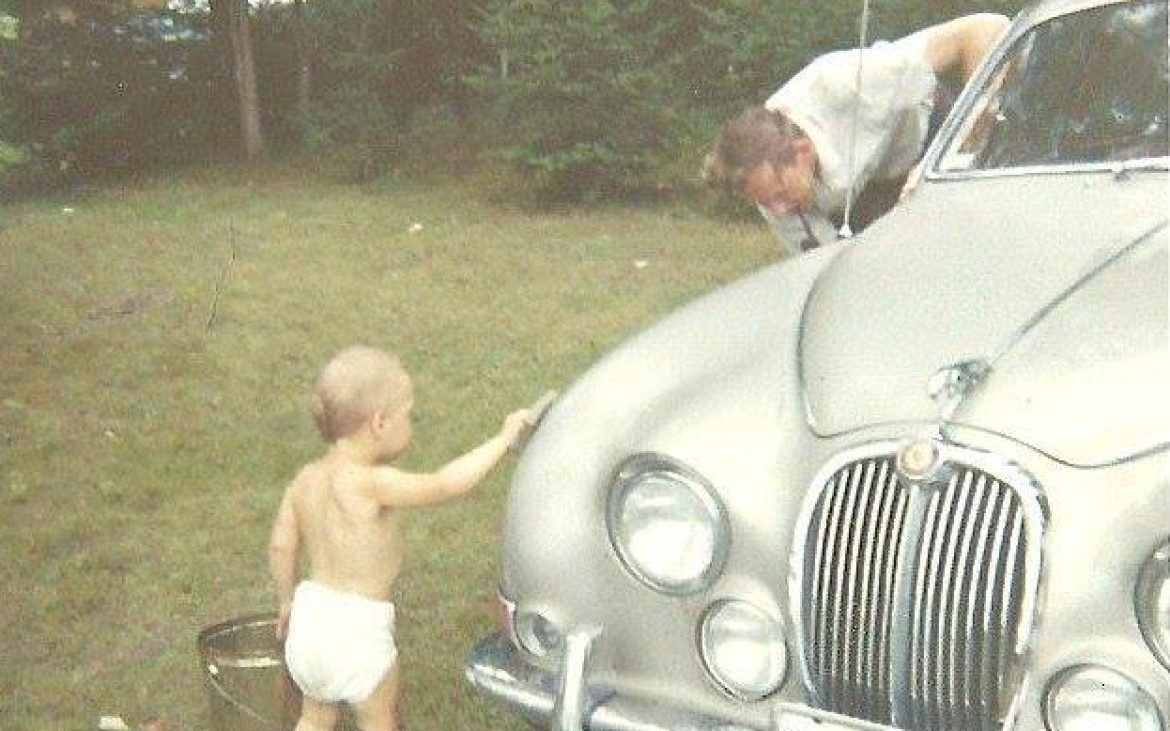 Stephen Rowe sent us this photo of him helping his dad wash his 'S' Type Jaguar. I think most fathers would be worried to let their toddler go near such a great car, but looks like dad here has his priorities right.  Great photo!