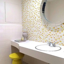 MCM Bathroom modernism sink mirror home marrone