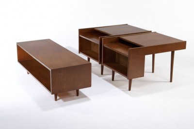 Coffe Table End Table Milo Baughman Walnut