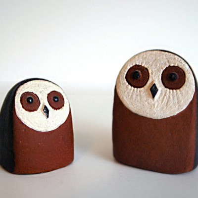 Earthenware Owls modern Thyssen Keramik 60s