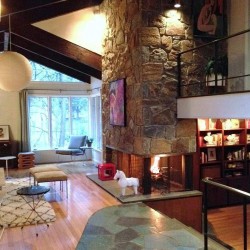mcm fireplace modernism home marrone