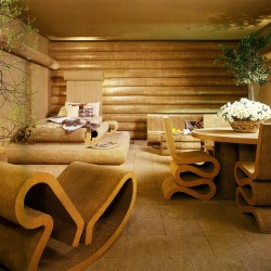 Frank Gehry wiggle cardboard modern chair
