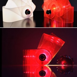 Gherpe Poltranova Lamp Plastic Modern Pop red white