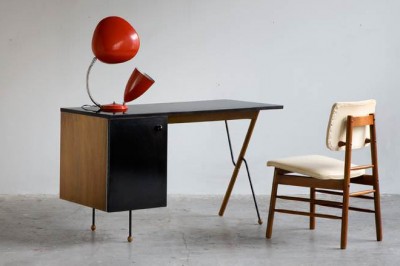 Greta Grossman Desk Walnut Balck