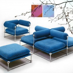 S420 Modular chairs Panton Thonet 60's blue modern pop