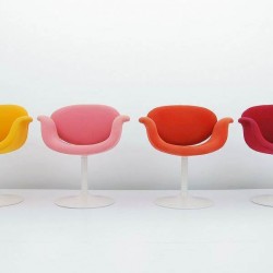 Pierre Paulin Artifort Chairs modern pop yellow pink orange red