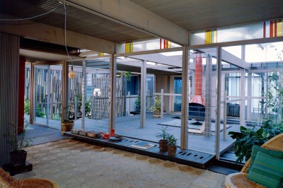 Shoreine House Smith Williams courtyard firehood lovett