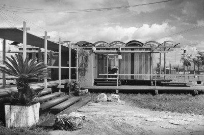 Smith Williams Shoreline House Deck perforated metal