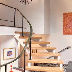 stairs mcm maple restoration modernism home marrone