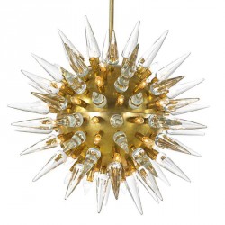starburst itlay light ceiling brass