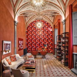 Casa do Passadico platiner sputnik geometric wallpaper