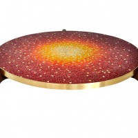 vladimir Kagan Dreyfuss glass tile coffee table