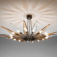 Fontana arte max ingrand lighting brass italy Pietro chiesa