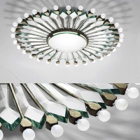 Fontana arte max ingrand lighting brass italy Pietro chiesa