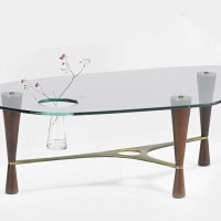 coffee table glass edward wormley
