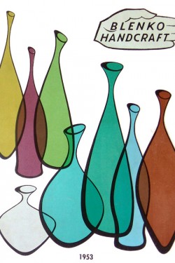 blenko colorful galssware carafe lamps vowls artglass