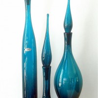 blenko colorful galssware carafe lamps vowls artglass