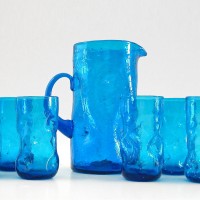 blenko colorful galssware carafe lamps vowls artglass