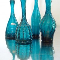 blenko colorful galssware carafe lamps vowls artglass