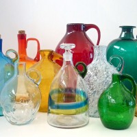 blenko colorful galssware carafe lamps vowls artglass