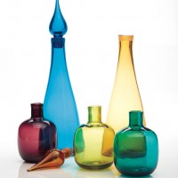 blenko colorful galssware carafe lamps vowls artglass