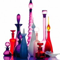 blenko colorful galssware carafe lamps vowls artglass