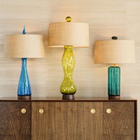 blenko colorful galssware carafe lamps vowls artglass