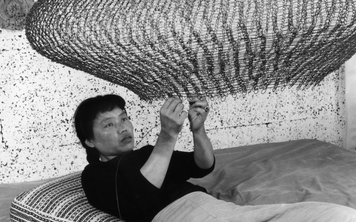 Ruth Asawa sculpture metal mid century modern art crochet