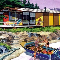 summer house mid century cottage vacation modernism