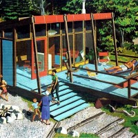 summer house mid century cottage vacation modernism
