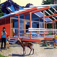 summer house mid century cottage vacation modernism