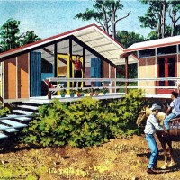 summer house mid century cottage vacation modernism