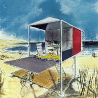 summer house mid century cottage vacation modernism