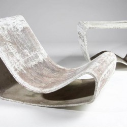 willy guhl concrete chair fiber loop dwell