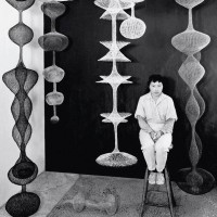 Ruth Asawa sculpture metal mid century modern art crochet