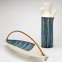roger capron ceramic table french france mid century modern