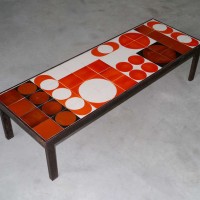 roger capron ceramic table french france mid century modern
