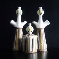 roger capron ceramic table french france mid century modern
