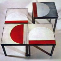 roger capron ceramic table french france mid century modern
