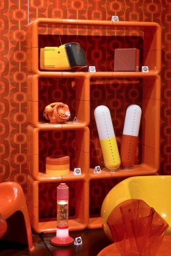 umbo shelving directional new york Kay Leroy ruggles space age plastic